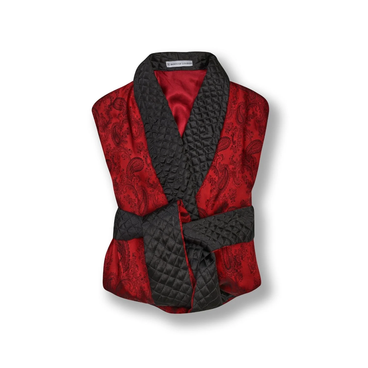 Clarke Men's Short Smoking Jacket - Claret - Image 6