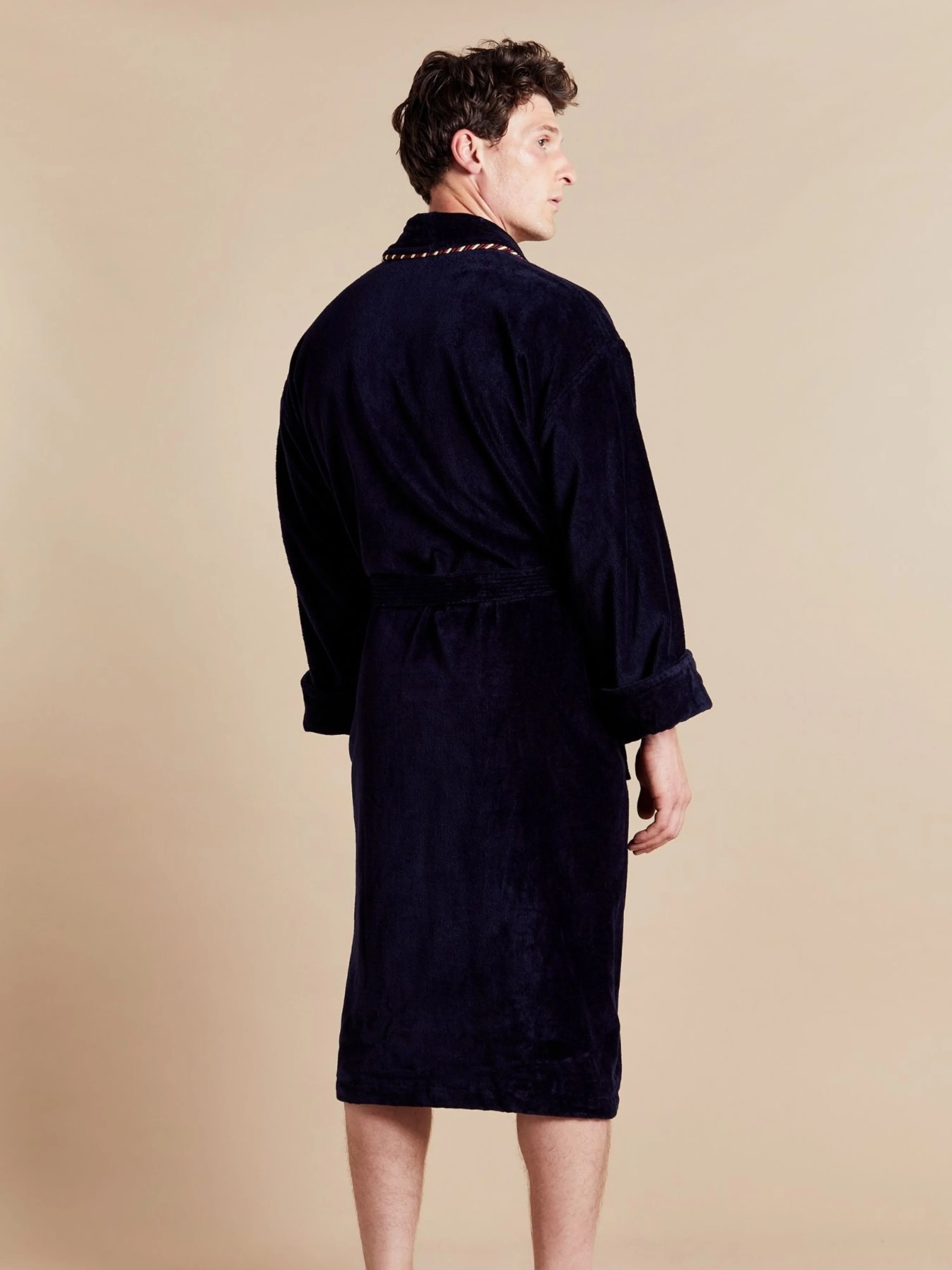 Men's Robe - Earl Navy - Image 4