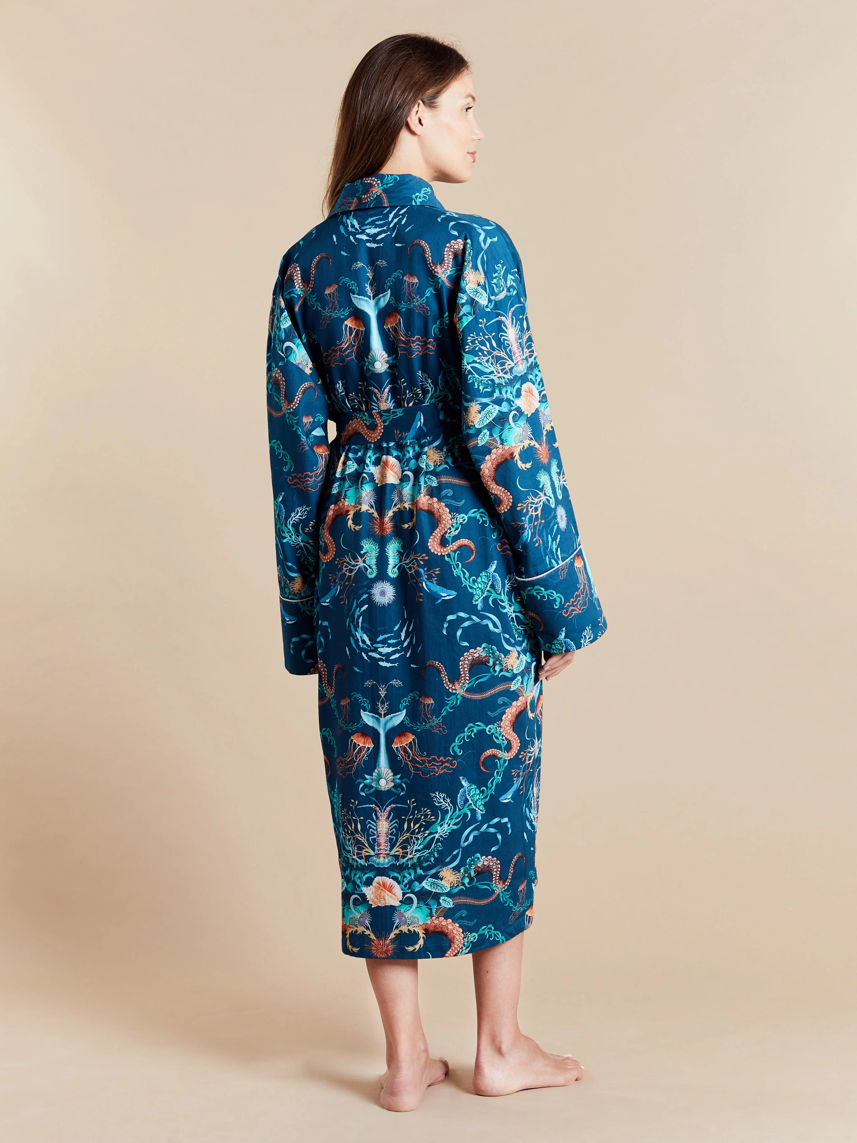 Lightweight Women's Bathrobe - Ocean Treasure - Image 4