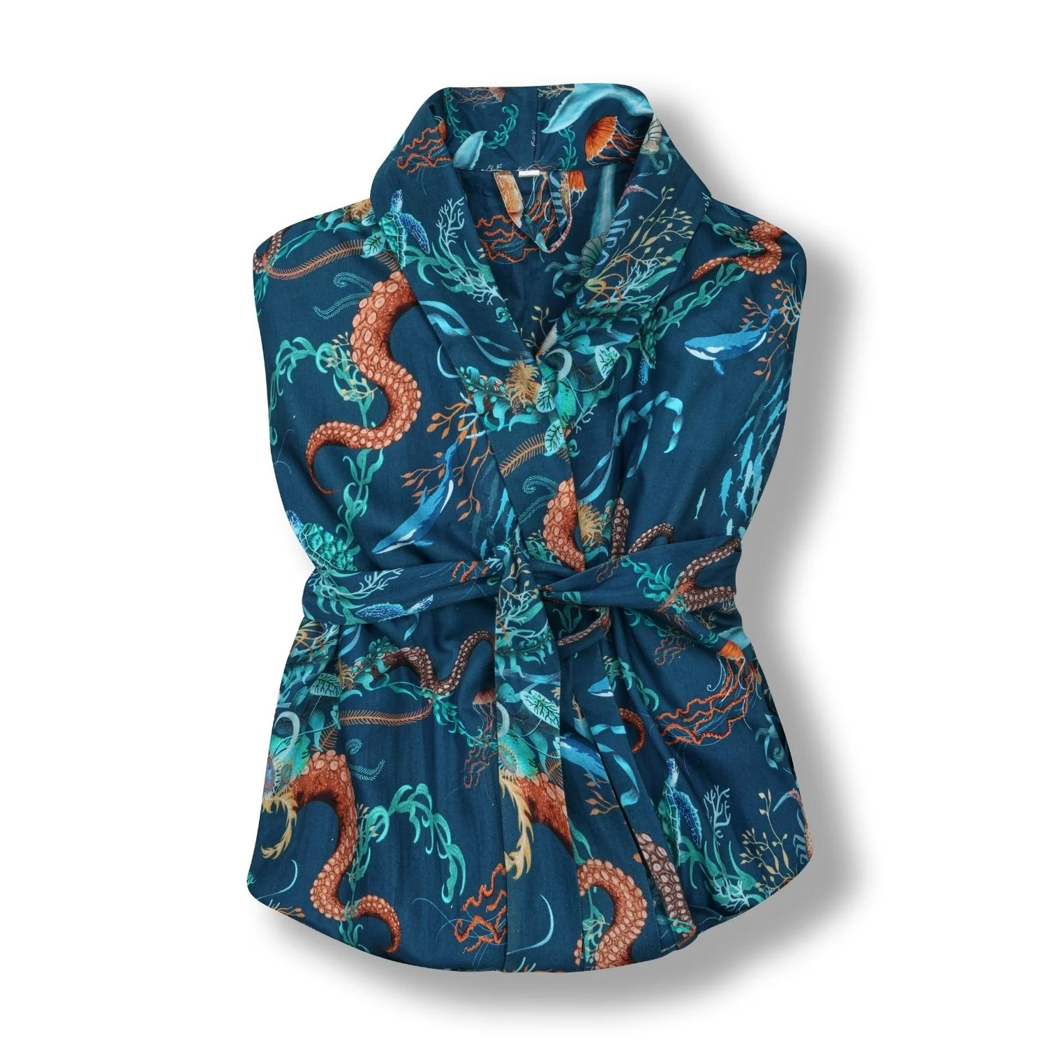 Lightweight Women's Bathrobe - Ocean Treasure - Image 5
