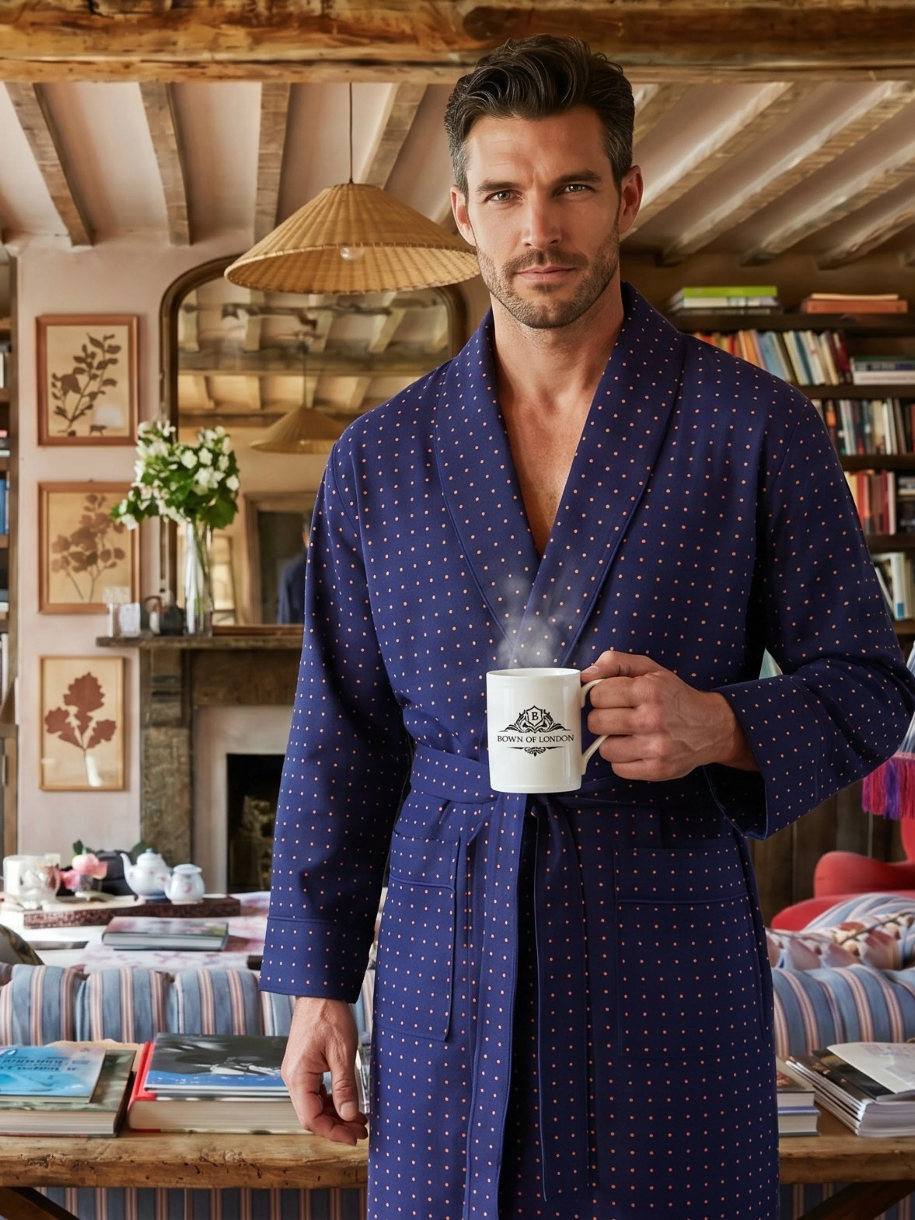 Lightweight Men's Bathrobe - Pacific - Image 3