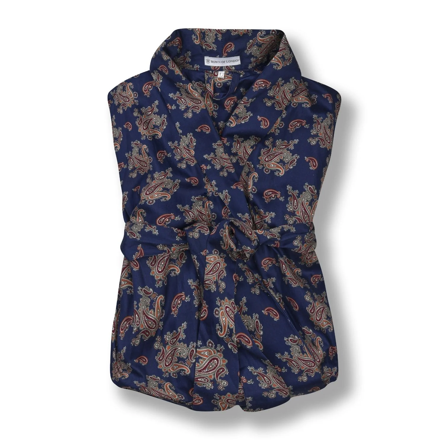 Lightweight Men's Robe - Gatsby Paisley Blue - Image 6