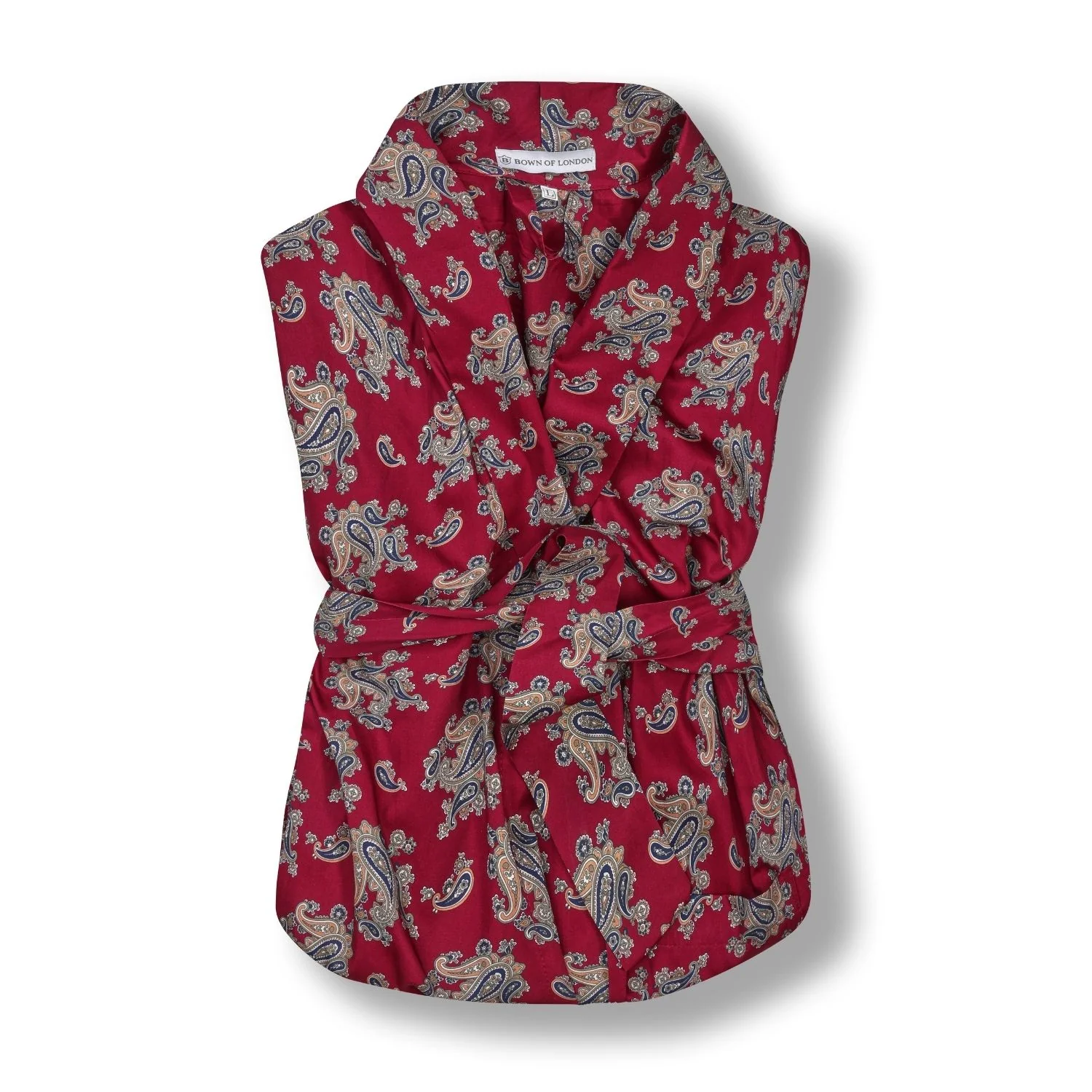 Lightweight Men's Robe - Gatsby Paisley Wine - Image 5