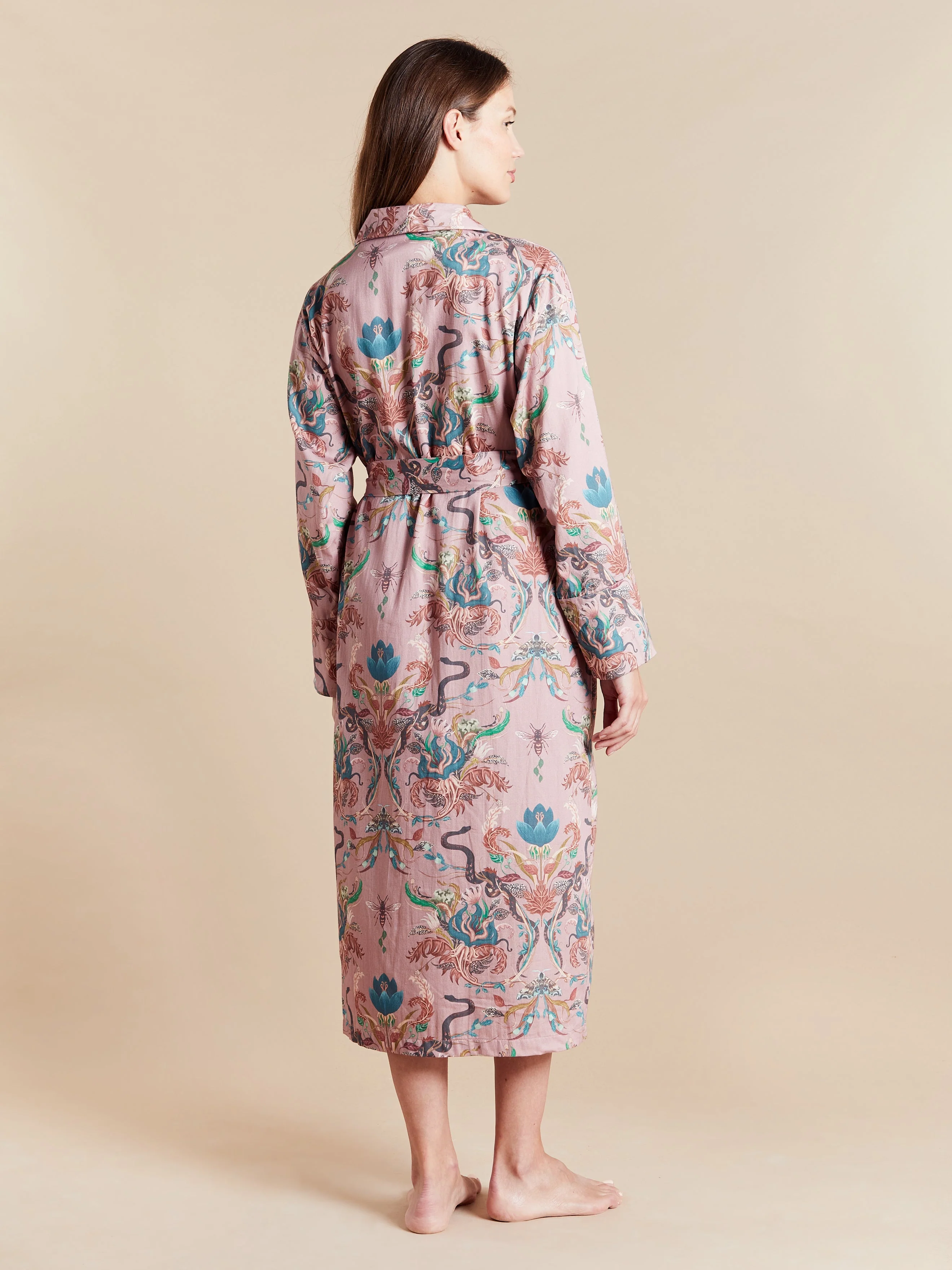 Lightweight Women's Bathrobe - Serpentine Blush - Image 5