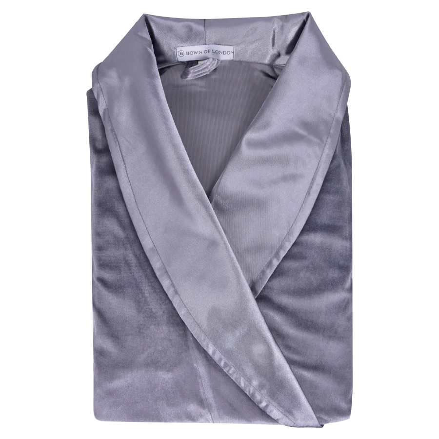 Lunar Ladies Velvet Robe in Gray - Image 5