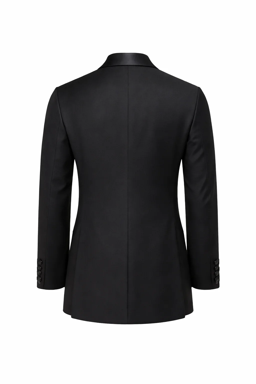 Made to measure Men's Double Breasted Black Tuxedo Suit - Image 4