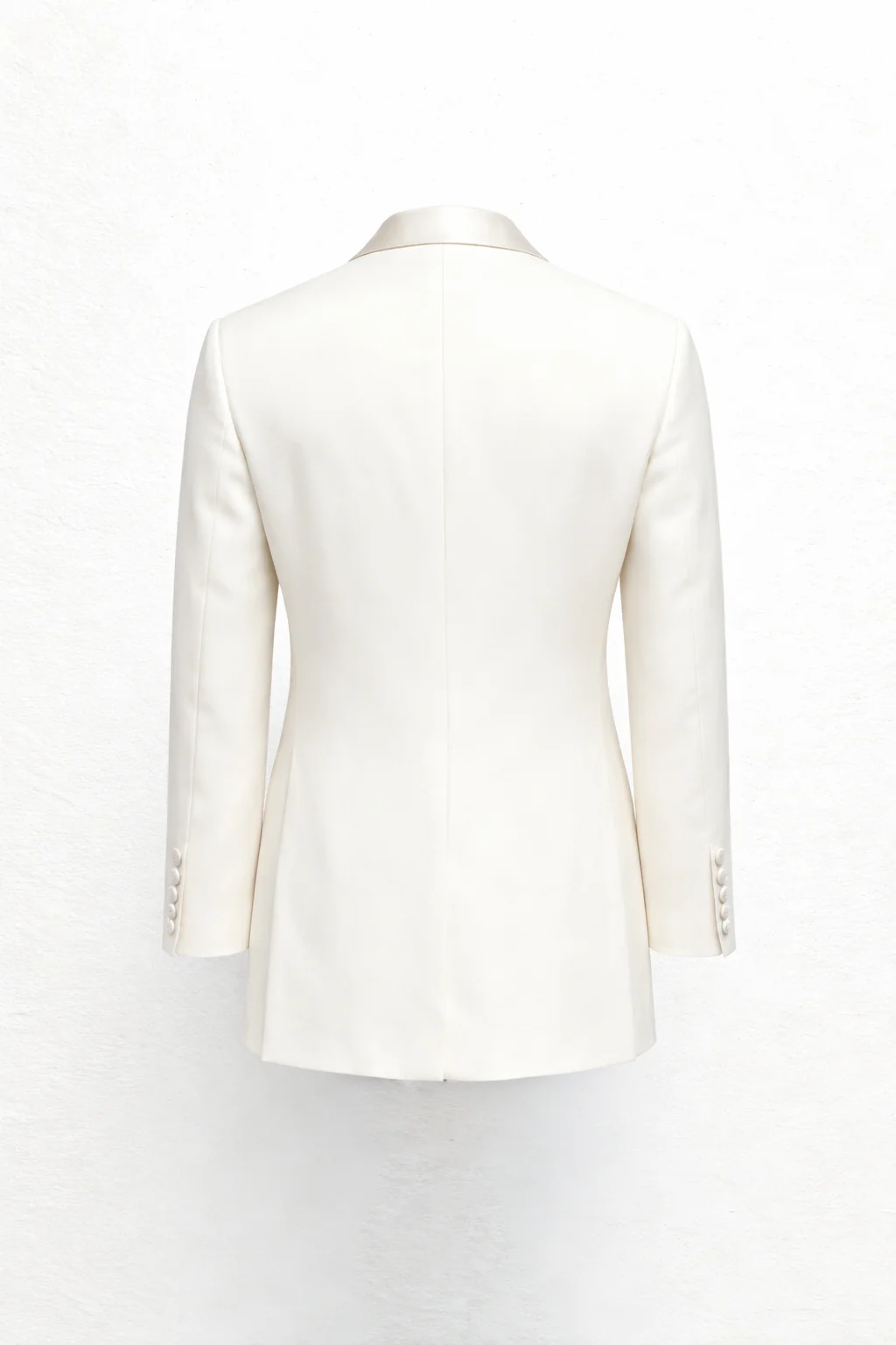 Made to measure Men's Double Breasted White Tuxedo Jacket - Image 3