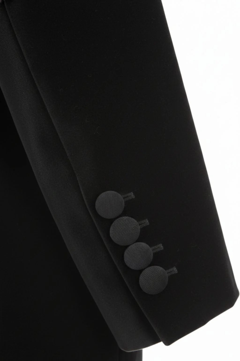 Made to measure Men's Single Breasted Black Velvet Jacket with Satin Piping - Image 5