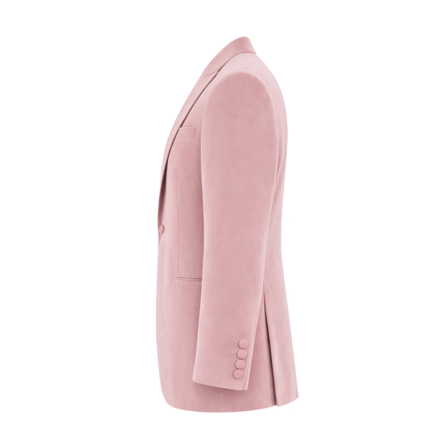 Made to measure Men's Single Breasted Pink Velvet Jacket - Image 5