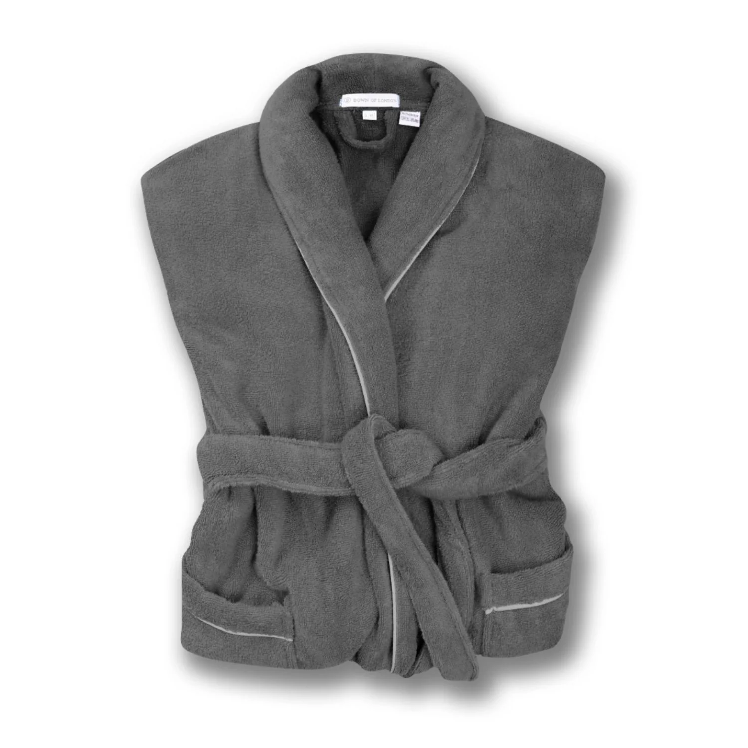 Men's Gray Towelling Bathrobe - Europa - Image 5