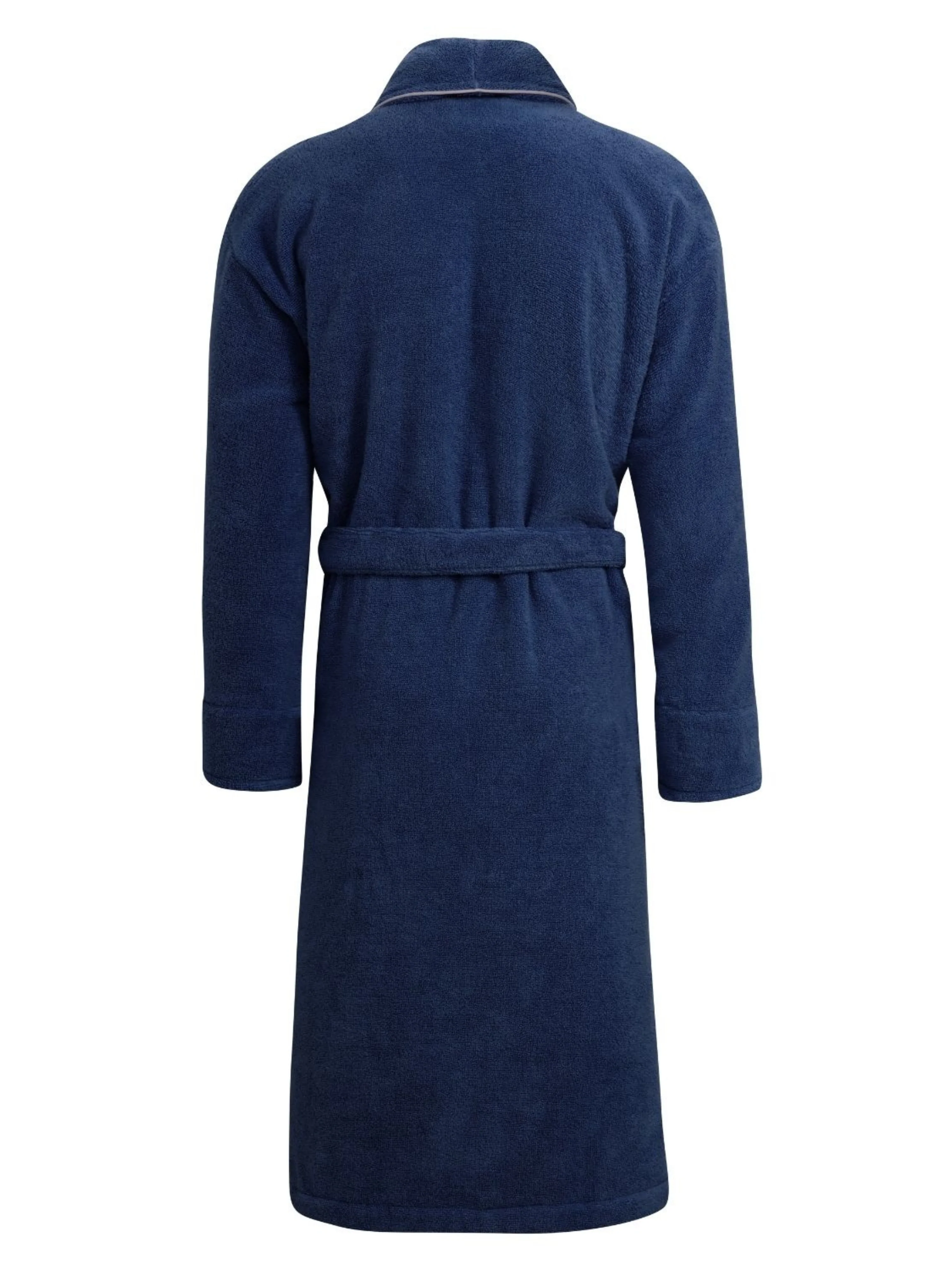 Men's Navy Towelling Bathrobe - Phoenix - Image 4