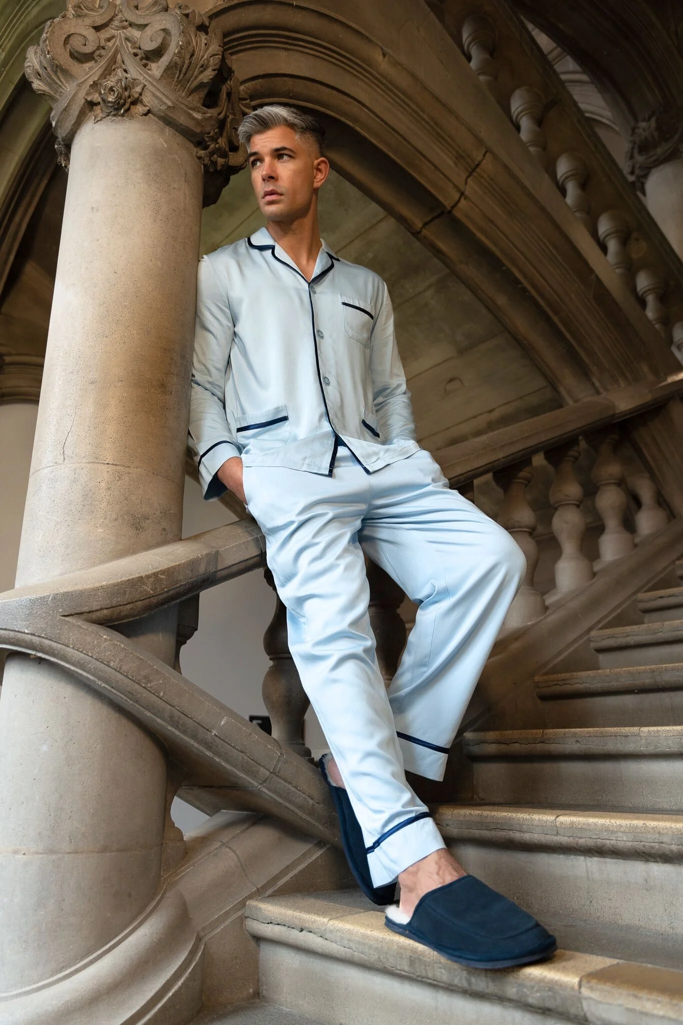 Men's Breathable Bamboo Pajamas - Hades - Image 4