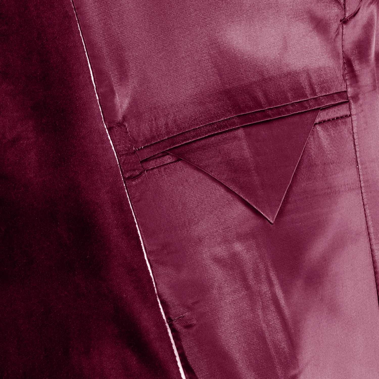 Made to Measure Double Breasted Mens Italian Velvet Smoking Jacket - Burgundy - Image 6