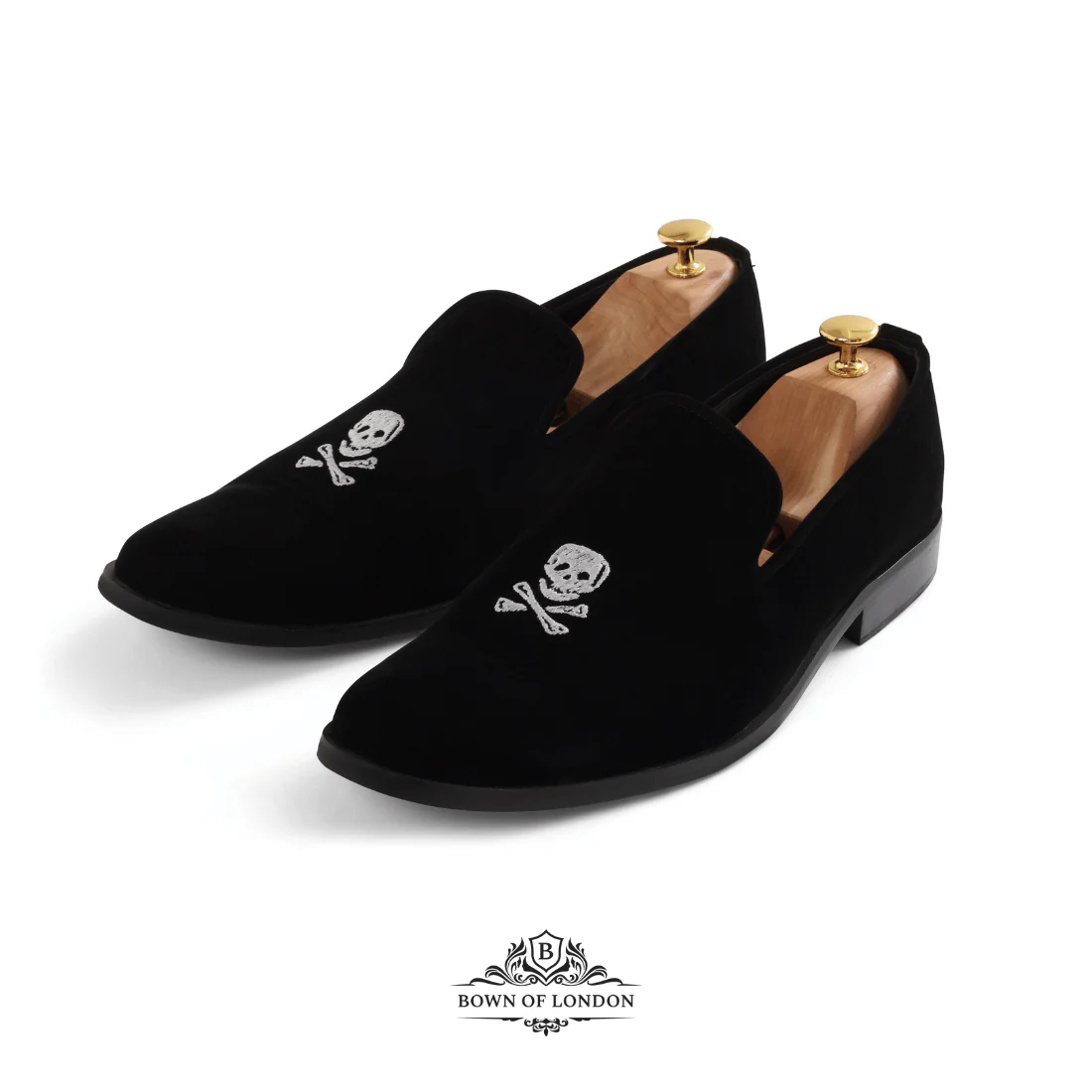 Men's Velvet Loafer/Slipper Shoe Skull - Image 3